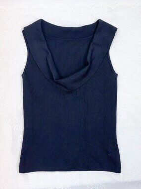 Vintage Cache Black Scoop Back Women's Top Small Caché